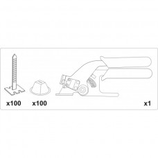 VOREL Kit pentru nivelat placi ceramice, 201 buc..